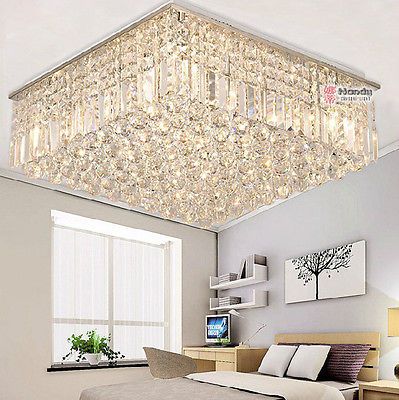 Modern Luxury Living Room Ceiling Lamp Fixture Crystal Chandelier .