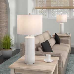 Beachcrest Home Heming 25" Table Lamp Set & Reviews: nightstand .