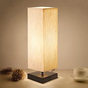 Bedside Table Lamp, Aooshine Minimalist Solid Wood Table Lamp .