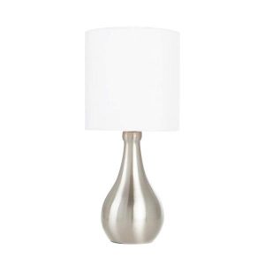 CASAINC 14.4 in. Chrome Bedside Desk Lamps for Bedroom, Living .