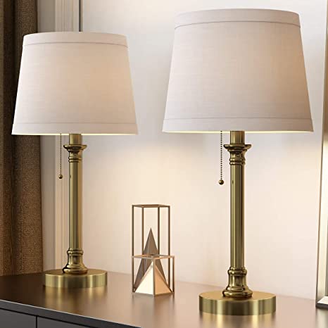 Oneach Modern Table Lamp Set of 2 for Bedroom Living Room Bedside .