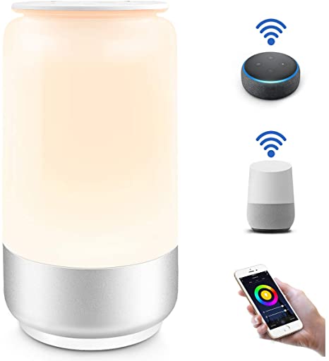 WiFi Smart Table Lamp for Bedrooms, LE LampUX Touch Bedside Lamp .