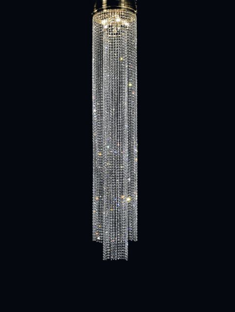 Crystal long chain chandelier | Chandelier, Beautiful lighting .