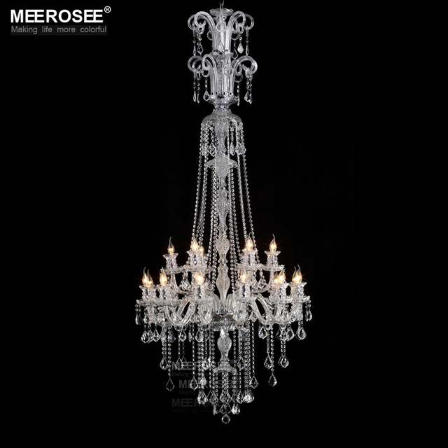 Galaxy Long Crystal Chandelier Light Fixture 18 lights Clear Large .