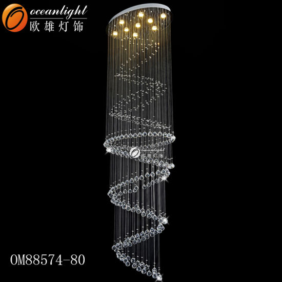 Long Crystal Chandelier Pendant Light Decoration Lighting in China .