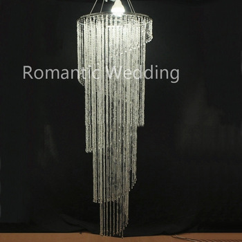 Spiral Tall Long Clear Acrylic Beads Tabletop Chandelier Hanging .