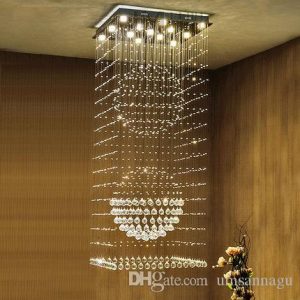 Square Crystal Chandeliers LED Modern K9 Chandelier Lights Fixture .