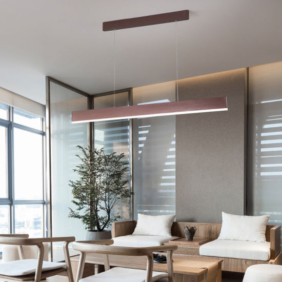 China Long Office LED Chandelier Creative Lamps Rectangular Modern .