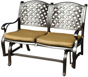 Patio Furniture Glider Cast Aluminum Loveseat Nass