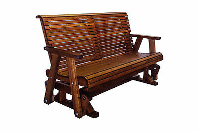 5' Quality Lowback Glider Bench - Real Wood - Made In USA! | eB