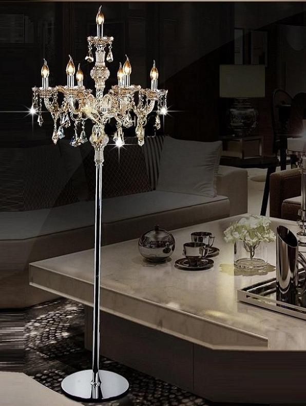 Luxury Crystal Modern Living Room LED Floor Lamp Lights — Index Co