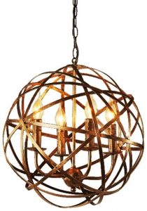 Amazon.com: Vintage Antique Candle Chandelier Ball Metal .