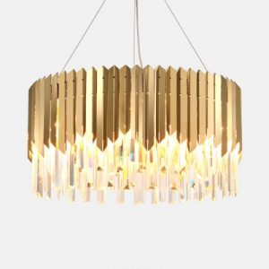 Contemporary Drum Chandelier Light 8/12 Lights Metal Chandelier .