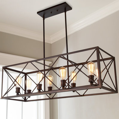 Rustic Farmhouse Chandeliers | Wood & Wrought Iron - Shades of Lig