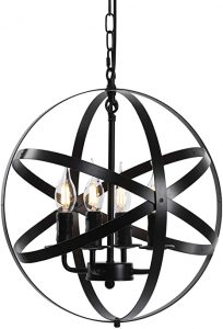 Lika 4-Light Chandeliers 15.7" Farmhouse Rustic Industrial Pendant .