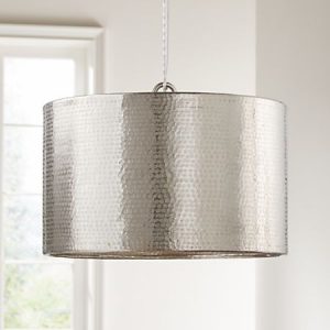 Rodan Hammered Nickel Metal Drum Pendant + Reviews | Crate and Barr