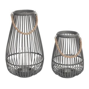 Hampton Bay 14.9 in. Wood and Metal Outdoor Patio Lantern HD19085L .