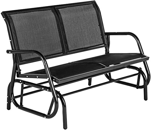 Amazon.com: Esright 2 Seats Outdoor Swing Glider Loveseat Chair .