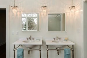 Crystal Drops Chandelier - Cottage - bathroom - Pinney Desig