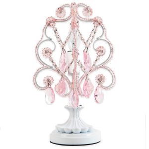 Tadpoles™ by Sleeping Partners Mini Chandelier Table Lamp in Pink .