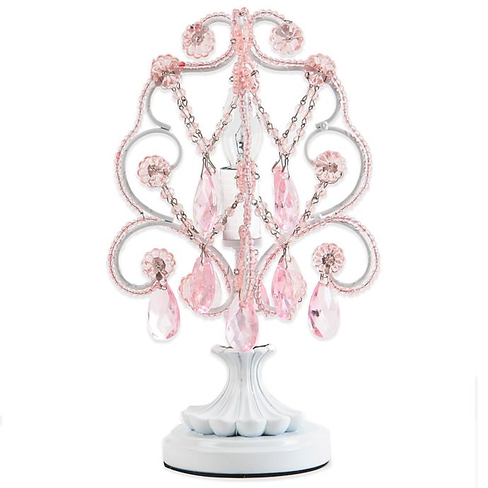 Tadpoles™ by Sleeping Partners Mini Chandelier Table Lamp in Pink .