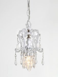 White Cottage Pendant Light, Lighting Chandelier, Mini Chandelier .