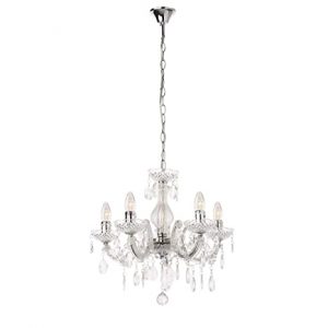 mirrea Mini Crystal Chandelier 5 Lights Crystal-Like Acrylic Clear .