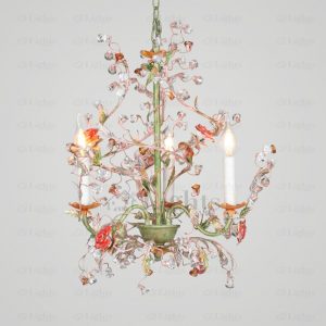 3-Light Modern Crystal Chandelier For Ho