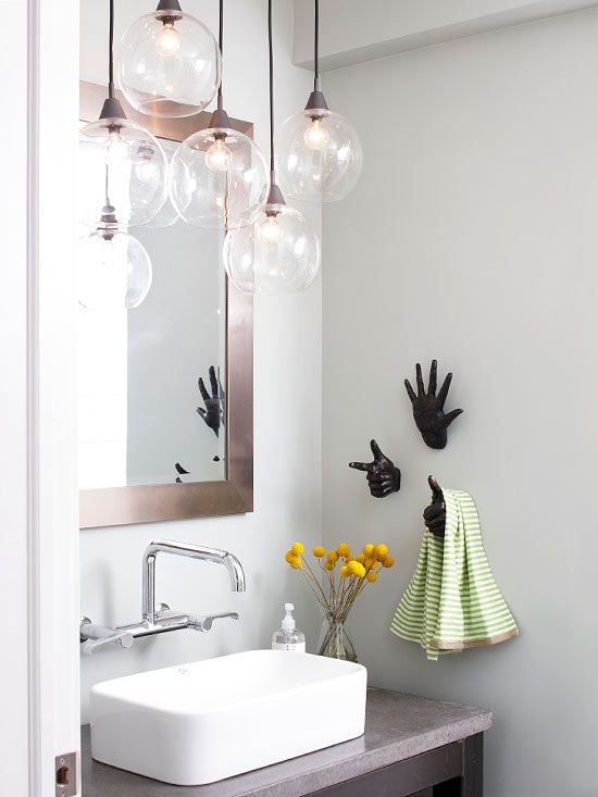 Small Bathroom Design Ideas | Bathroom chandelier, Bathroom light .