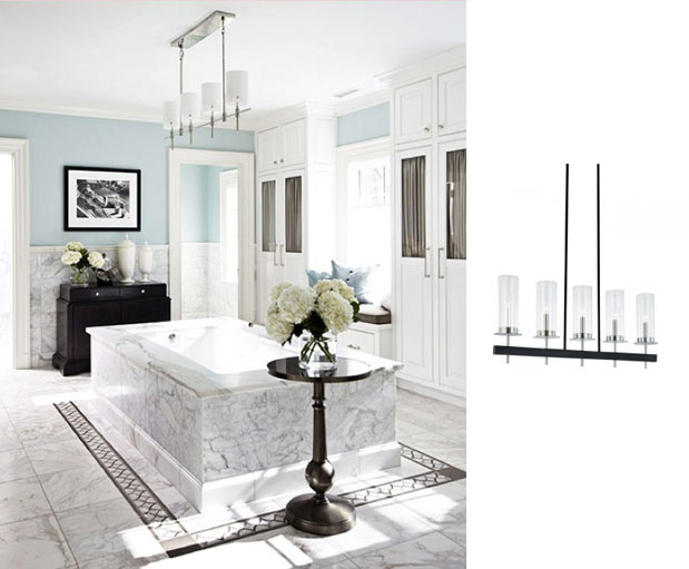 Modern Chandeliers Bring New Life to Traditional Bathrooms .