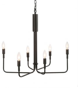 6-Light Modern Black Chandelier - Transitional - Chandeliers - by L