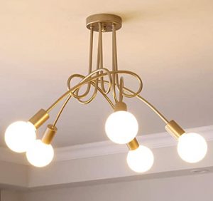 Amazon.com: Ganeed Modern Chandelier, Mid-Century 5 Lights Gold .