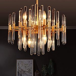 TZOE Modern Chandeliers，Crystal Chandelier，8 Light Round Pendant .