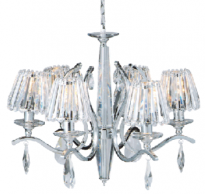 Modern Chrome Chandelier | Cottage Indust