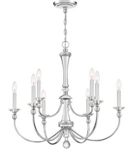 Quoizel MIL5030C Mila 9 Light 30 inch Polished Chrome Chandelier .