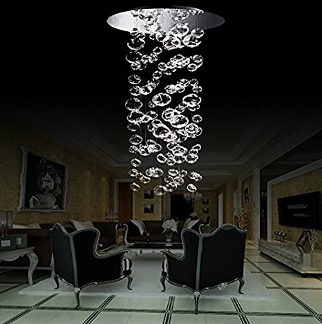 Modern Bubble Glass Chandelier Lighting for Stairs Living Room .