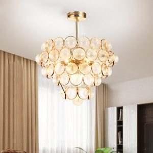 Modern Glass Chandelier LED American Gold Chandeliers Lights .