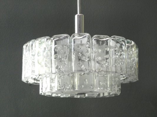 Large Mid-Century Modern Crystal Glass Chandelier from Doria .