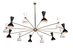 Mid-Century Modern Italian Stilnovo Sputnik Chandelier – Le Deco Sty