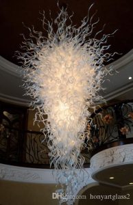 Luxury Villa Stair Chandelier 100% Mouth Blown Borosilicate Murano .