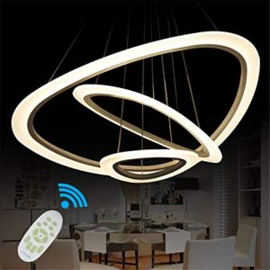 Ziplighting Modern LED Chandelier Pendant Light with Triangle Ring .