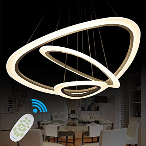 Ziplighting Modern LED Chandelier Pendant Light with Triangle Ring .