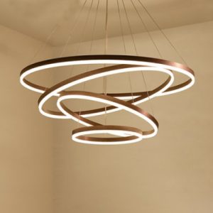 Black Modern Chandelier 4-Light/5-Light Santurn II LED Collection .