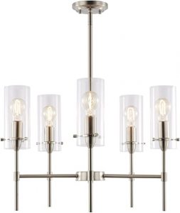 Light Society Montreal Cylindrical 5-Light Chandelier Pendant .