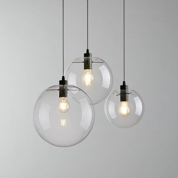 Globe Chandelier Lighting Fixture Clear Glass Bubble Clustered .