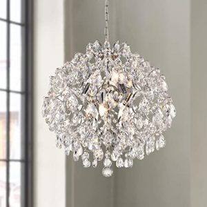 Bestier Modern Pendant Chandelier Crystal Raindrop Lighting .