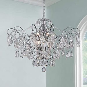 Modern Pendant Chandelier Crystal Raindrop Lighting Ceiling Light .