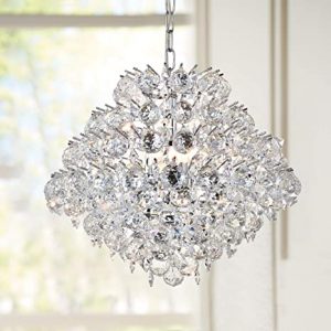 Bestier Modern Pendant Chandelier Crystal Raindrop Lighting .