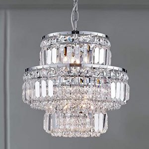 Bestier Modern Pendant Crystal Raindrop Chandelier Lighting LED .