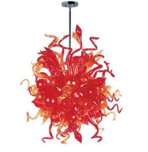 LR1157 Red Popular Blown Glass Chandelier For Sale Modern Hand .